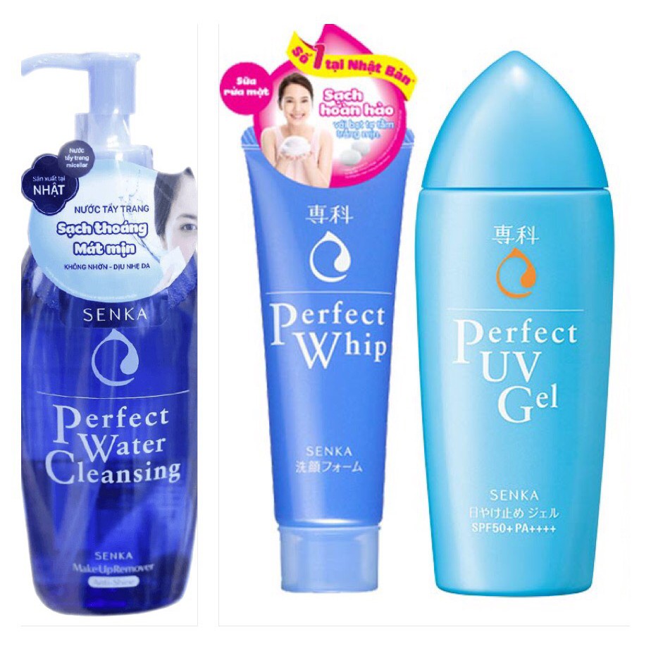 Bộ ba chăm sóc da : Srm 120g + Nc tẩy trang 300ml + gel sữa cn 80ml