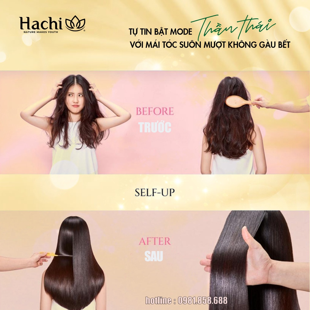 Combo gội xả dành cho tóc gãy rụng Hachi Regenerating chiết xuất thiên nhiên từ bơ và bưởi dung tích 350ml, 500ml, 800ml