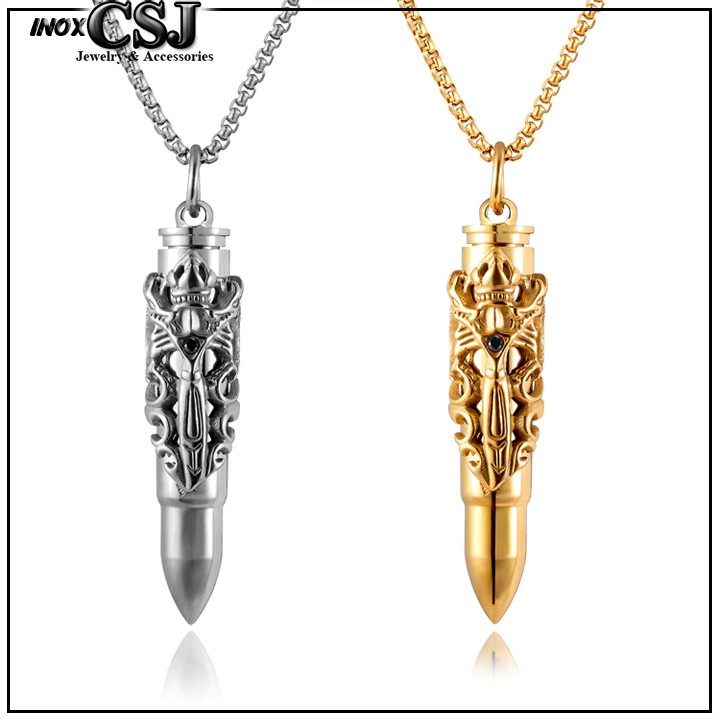 DÂY CHUYỀN, VÒNG CỔ HÌNH VIÊN ĐẠN INOX MD191 siêu đẹp - tặng hộp quà