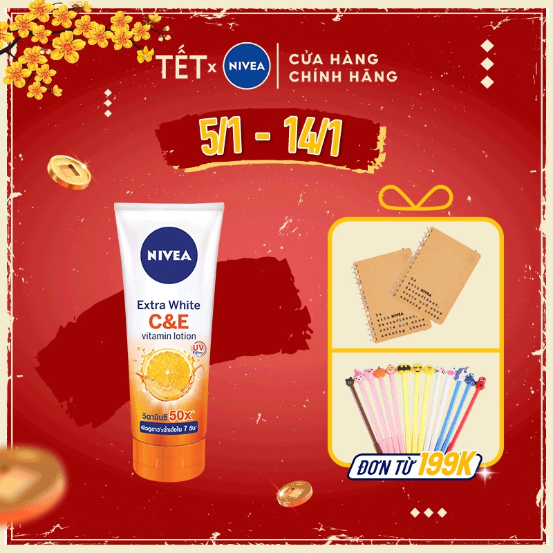 Sữa dưỡng thể dưỡng trắng Nivea Extra White C&amp;E Vitamin Lotion 180ml