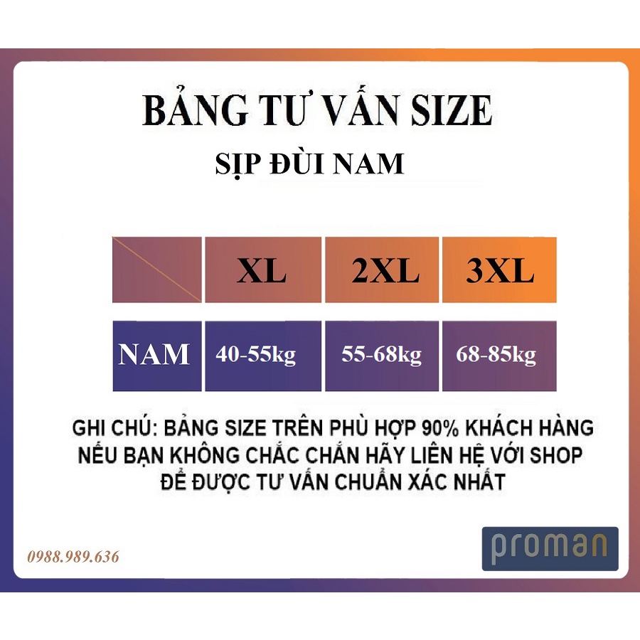 Quần lót nam thun lạnh tam giác cao cấp, Quần sịp nam tam giác hàng siêu cấp xuất khẩu SC05 (Che tên) PROMAN