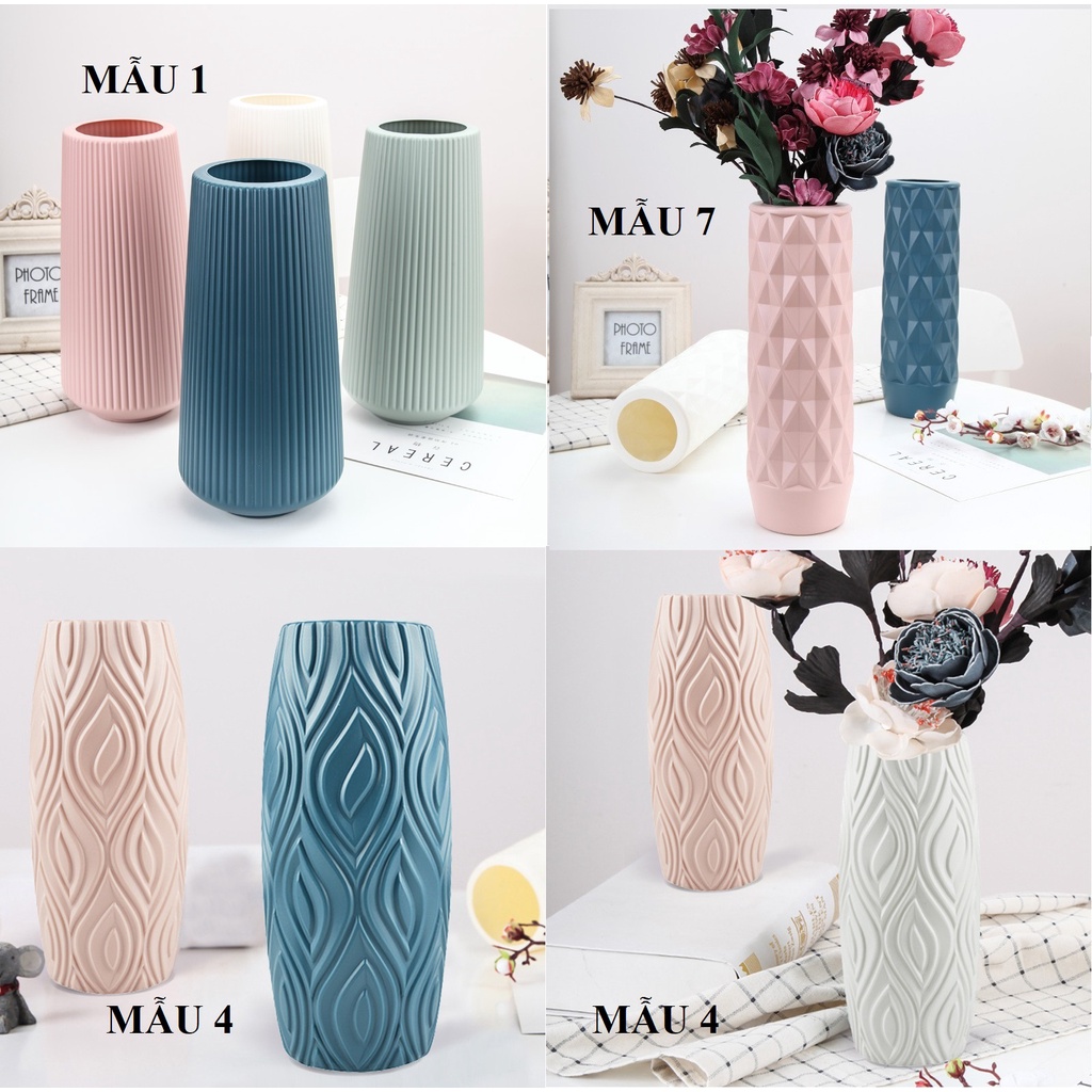 Bình Hoa, Lọ Hoa Nhựa Phong Cách Bắc Âu Cắm Hoa Trang Trí Decor Nhà Cửa