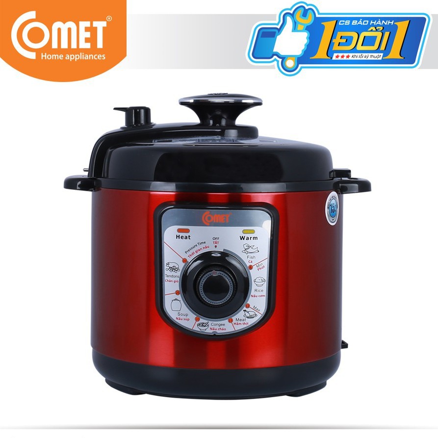 Nồi áp suất 5L đa năng 1000W Comet CM6160,giao màu ngẫu nhiên