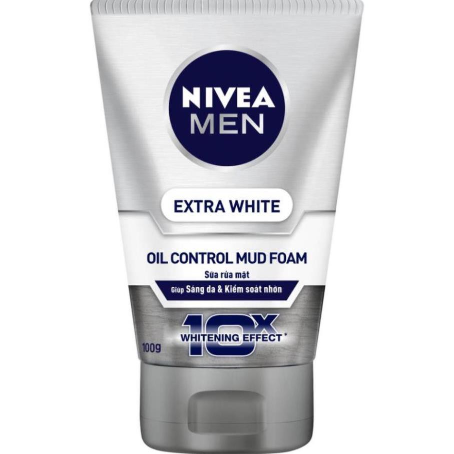 Sữa rửa mặt NIVEA MEN Detox Mud bùn khoáng giúp sáng da & mờ thâm mụn (100g) - 81775