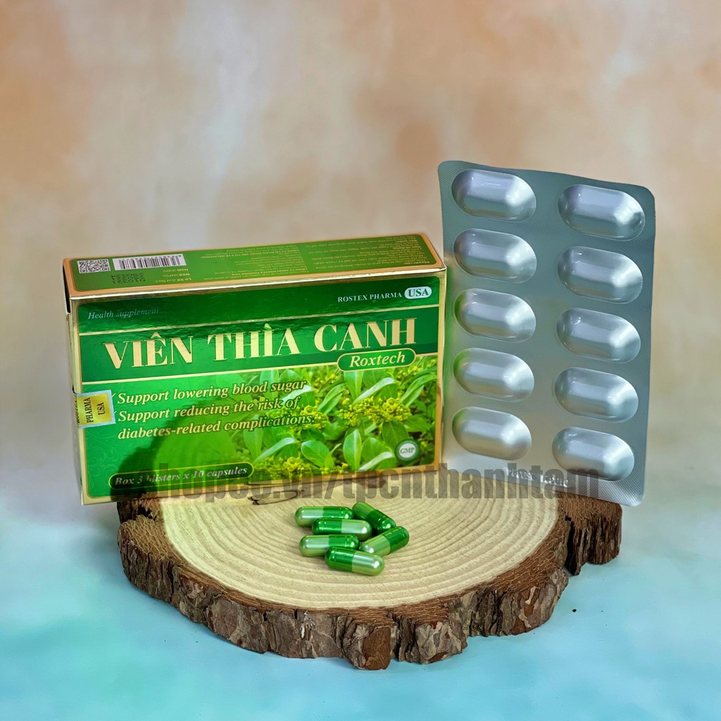 VIÊN THÌA CANH hỗ trợ giảm đường huyết, giảm nguy cơ biến chứng do đái tháo đường – Hộp 30 viên