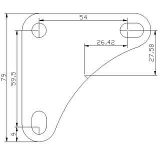 Ke góc lắp kệ sắt v lỗ đa năng
