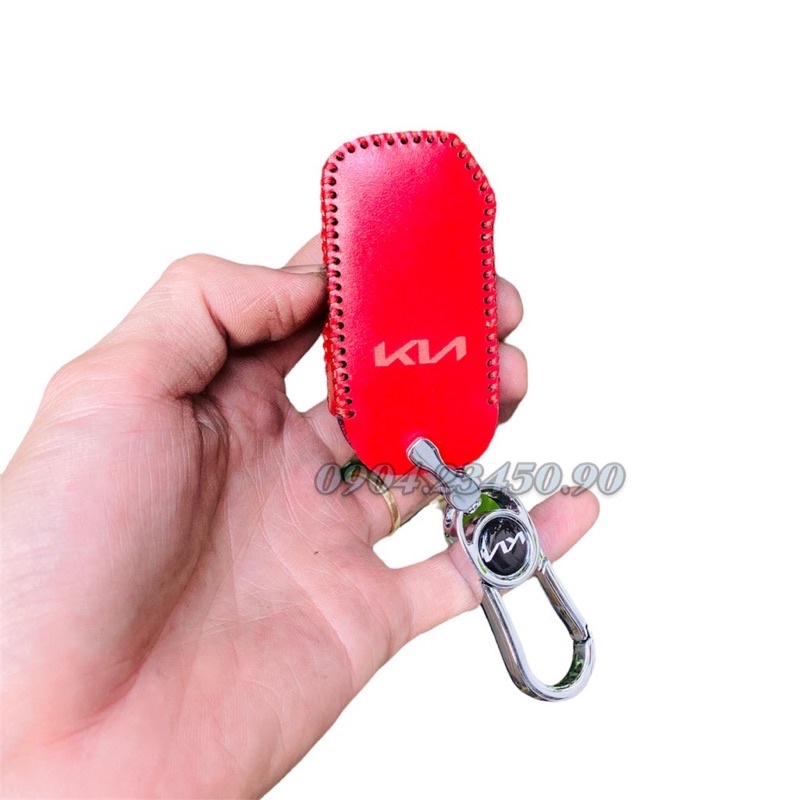 (Ảnh Thật) Bao Da Chìa Khoá New KIA K3 2021, 2022 Luxury, Premium, K5 2022, New Cerato,Sorento logo 