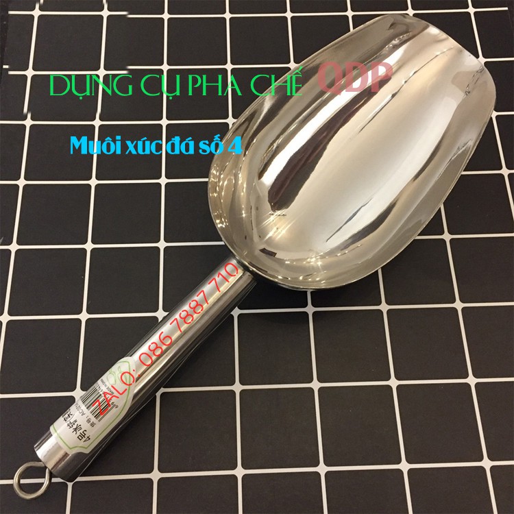 [Sỉ] Dụng cụ cây muỗng Xúc đá bằng inox 304 cỡ số 3 hoặc số 4
