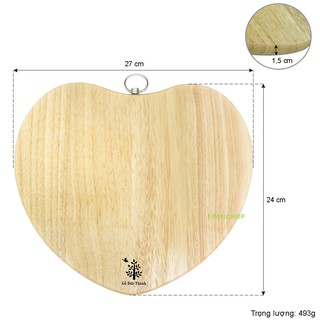 Thớt trái tim Gỗ Đức Thành 07341