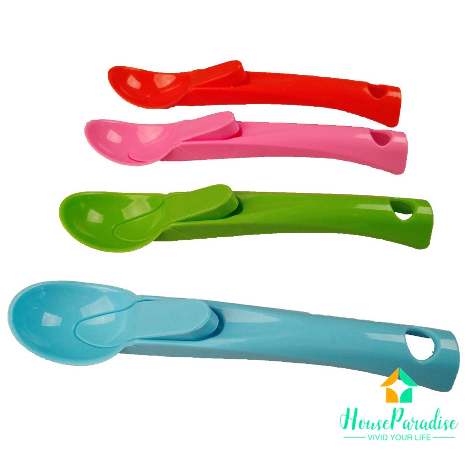 2 Cái!!Muỗng Múc Kem / Trái Cây Chất Liệu Nhựa Co Giãn Tiện Dụng
