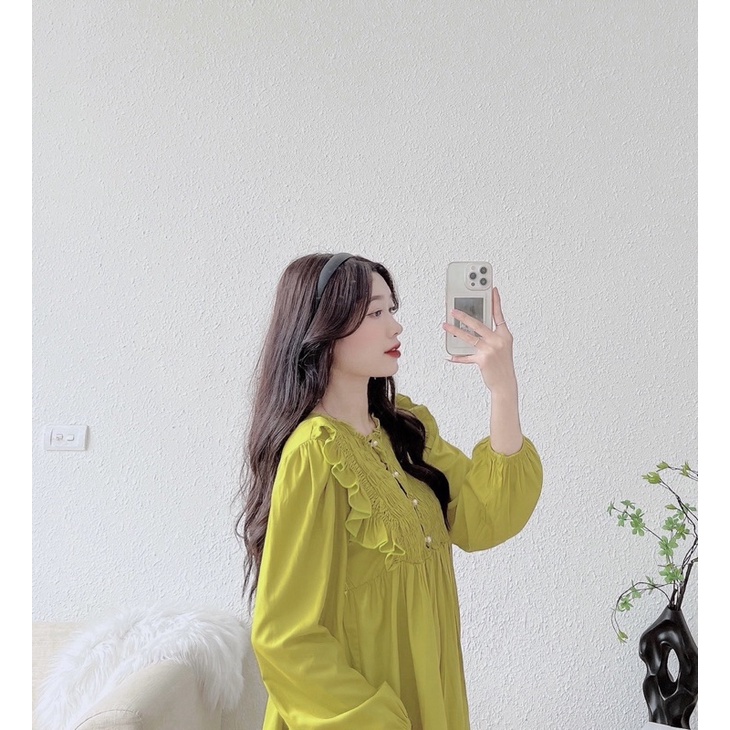 Áo babydoll cúc ngọc