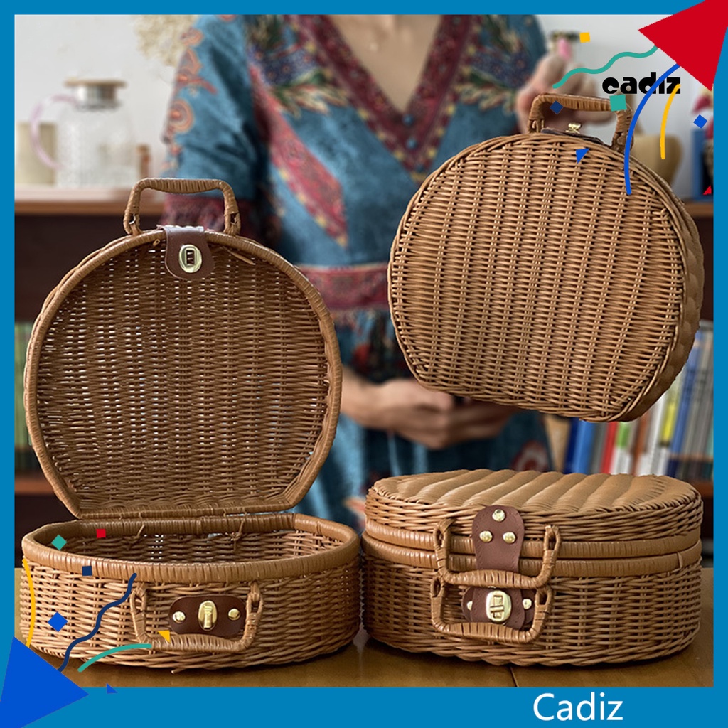 Hộp đựng đồ đan mây handmade sức chứa lớn chống mòn đa năng