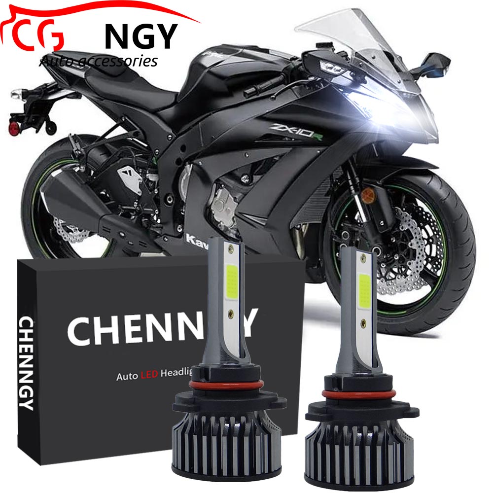 Dành Cho Kawasaki Ninja ZX10R ZX6R 2003 2004-2016 6000K Combo LED Đèn Pha LED Trước Bóng Đèn Pha BỘ 