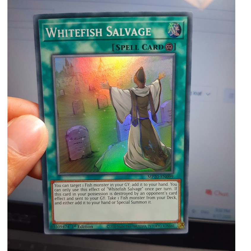 THẺ BÀI YUGIOH Whitefish Salvage - MP20-EN099 - Super Rare 1st Edition