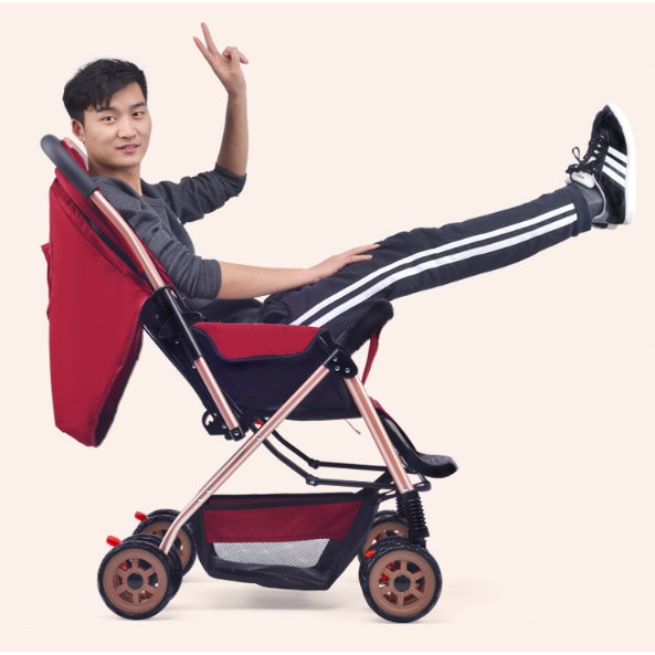 Xe đẩy đa năng cho bé 0-3 tuổi 2 chiều khung nhôm cao cấp SUV Comfortable màu kem cao cấp 2019 - HanruiOffical