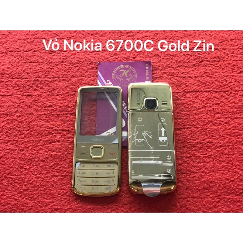 Vỏ Nokia 6700 gold Zin