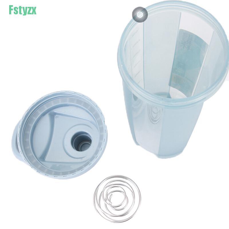 fstyzx 1pc protein shaker bottle with mixed ball fitness gym water bottle fitness mixer
