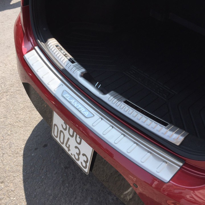 Ốp Chống Trầy Cốp Trong, Ngoài Xe Elantra 2019 - 2021 chất liệu Inox