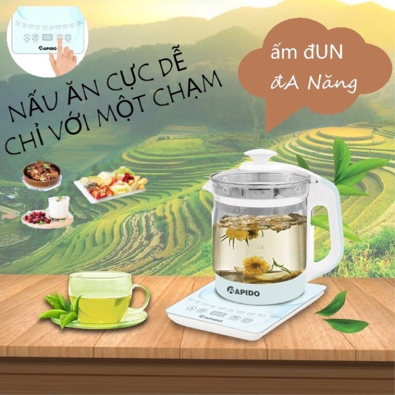 ẤM ĐIỆN ĐA NĂNG RAPIDO RMK0818-S2