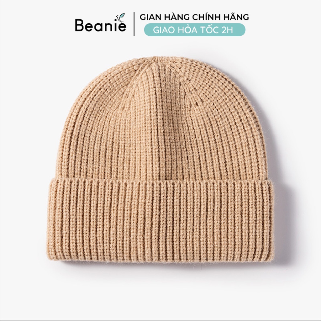 Mũ Len Ngắn BEANIE Trơn Dày Cao Cấp 2022 Phong Cách Hàn Quốc, Nón Len Hip Hop Unisex Nam Nữ Nhiều Màu Đen, Be, Xanh B013