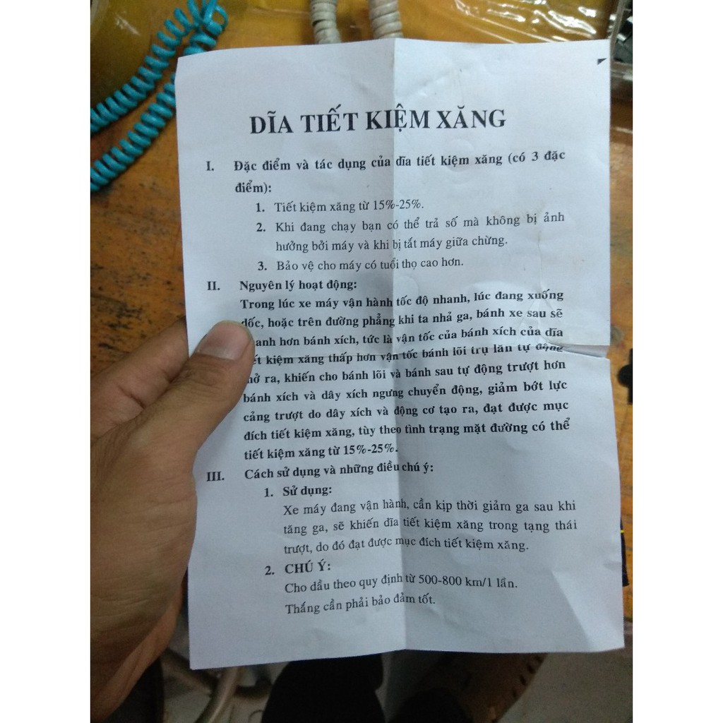 Nhông sên dĩa xe máy tiet kiem xăng cho dream way