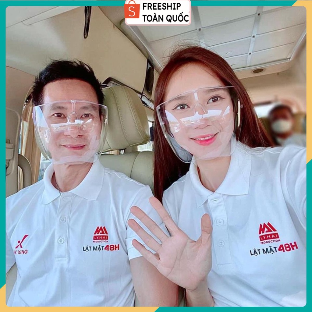 Kính Chống Giọt Bắn Phòng Dịch Bảo Hộ Full Face Trong Suốt - Mặt Nạ Chống Giọt Dầu Văng Bắn Chống Bụi gió THỜI TRANG . .