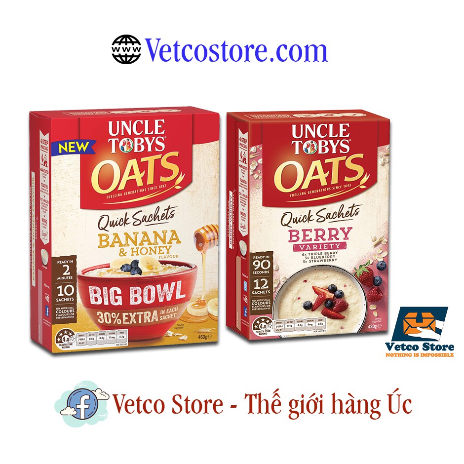 Yến mạch Uncle Tobys OATS của Úc