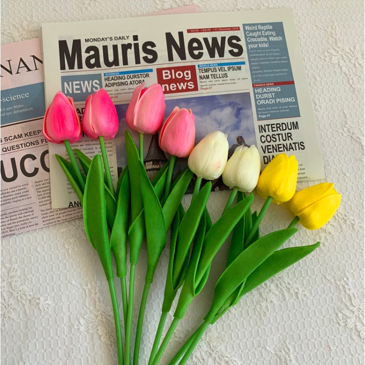 Hoa Tulip giả trang trí phòng - Phụ kiện chụp ảnh - Décor nhà Sò