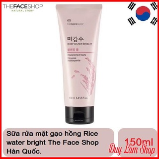 Sữa rửa mặt gạo hồng Rice water bright The Face.Shop 150ml Hàn Quốc