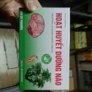 Viên Uống Hoạt Huyết Dưỡng Não Giúp Tăng Cường Trí Nhớ, Giảm Đau Đầu, Chóng Mặt, Rối Loạn Tiền Đình,Mất Ngủ