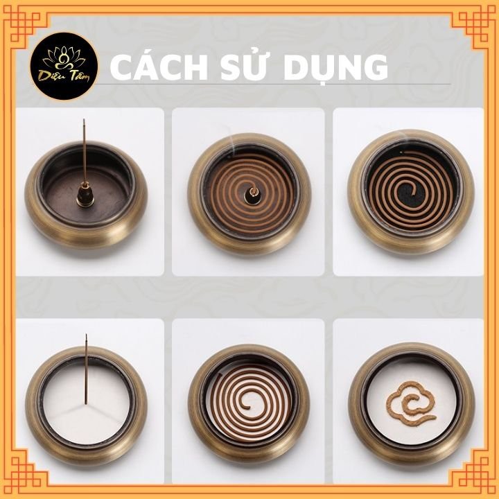 Lư xông Trầm hương chất liệu đồng nguyên khối - chọn mẫu đôn , đế lư đồng thay lư điện Tặng trụ cắm