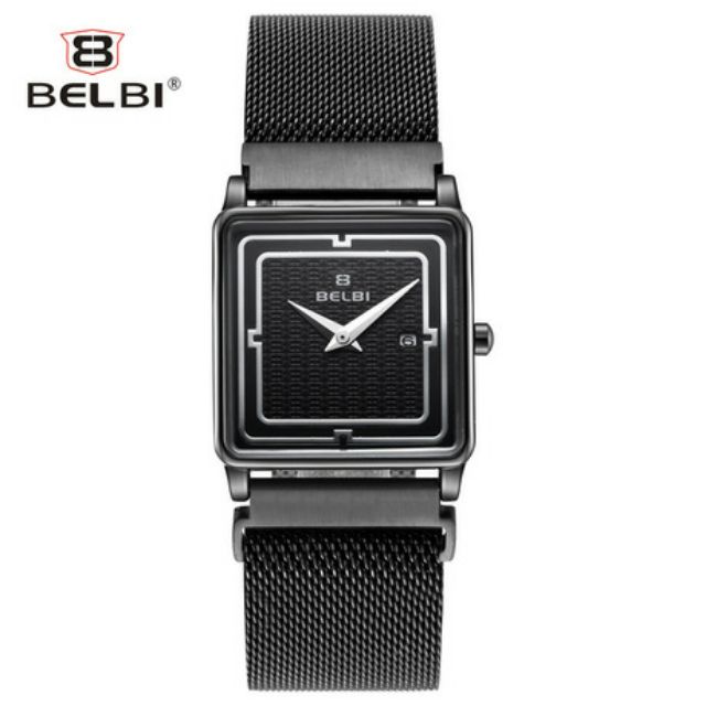 Đồng hồ nữ BELBI 5827L mặt vuông dây mảnh khóa nam châm chính hãng