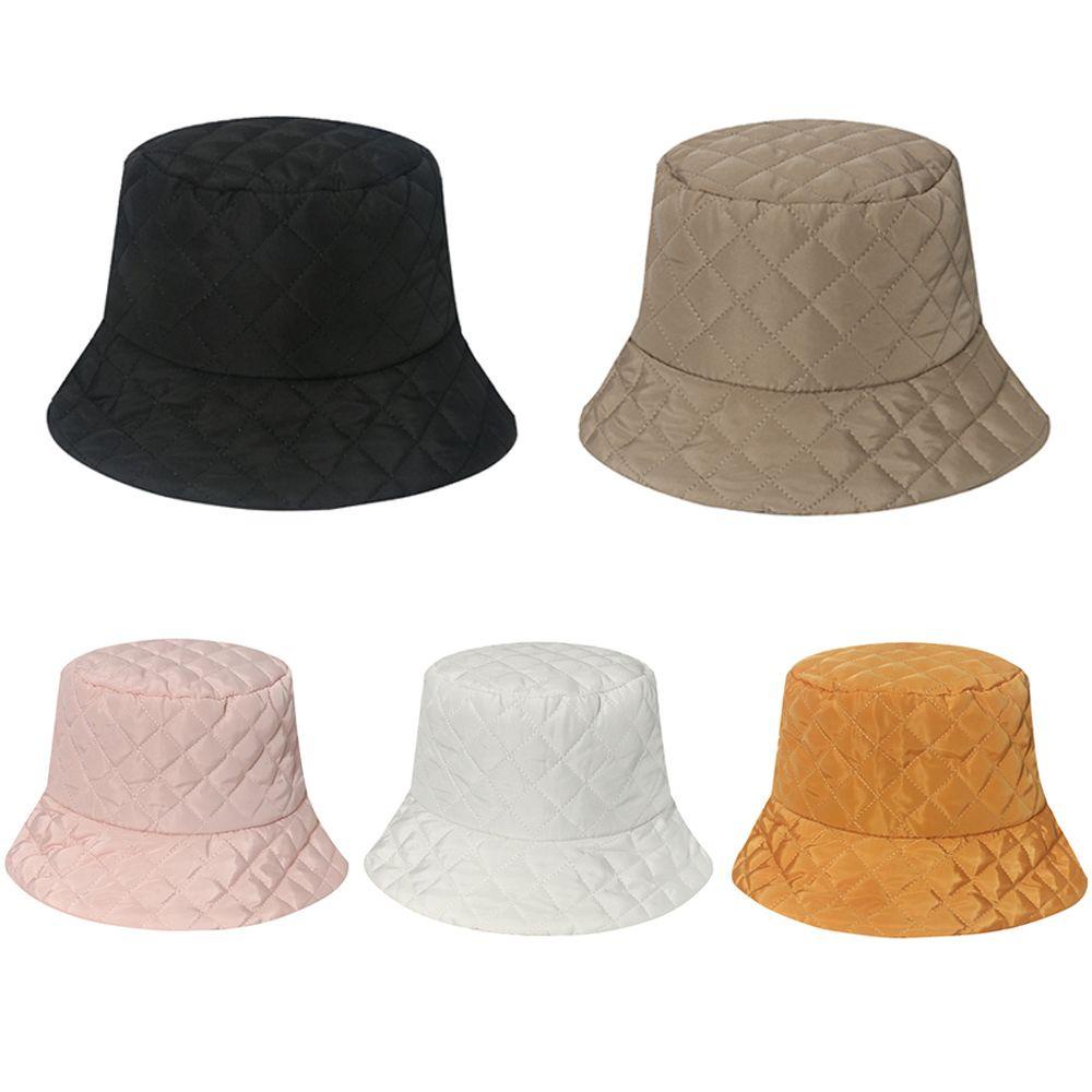 Mũ Bucket Chất Liệu Cotton Họa Tiết Hình Thoi Thời Trang Cho Nam Nữ