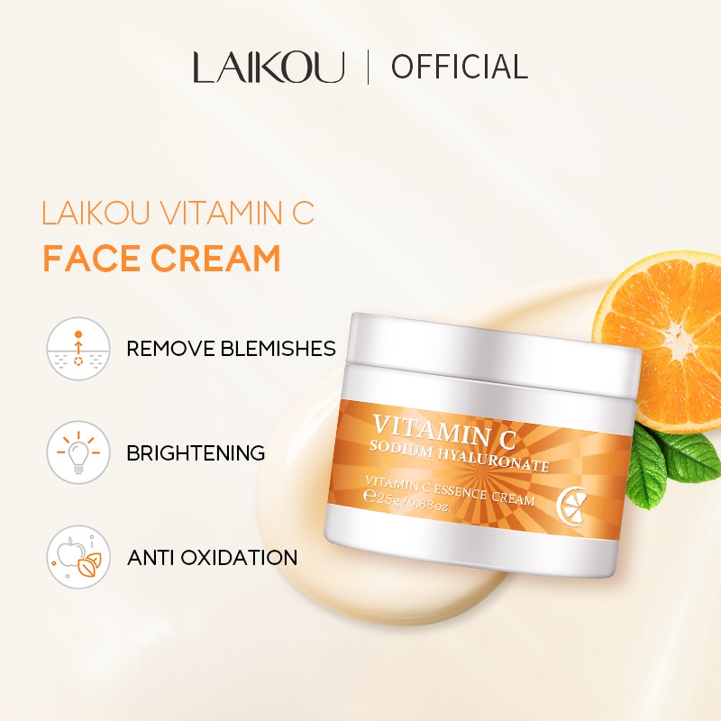 Kem LAIKOU Chứa Tinh Chất Vitamin C Làm Trắng Da Cải Thiện Tàn Nhang Hiệu Quả 25g