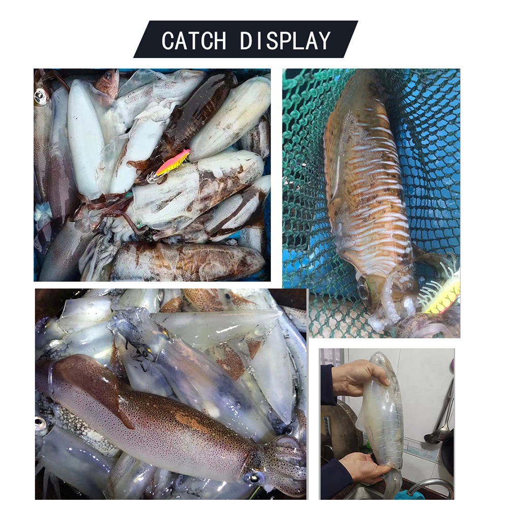 MUVAKO Mồi Câu Cá Nhân Tạo Hình Mực Mềm 90MM/21g Có Lưỡi Câu