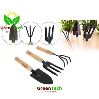Bộ dụng cụ làm vườn mini gồm 3 món: Cào đất, xẻng, xới đất