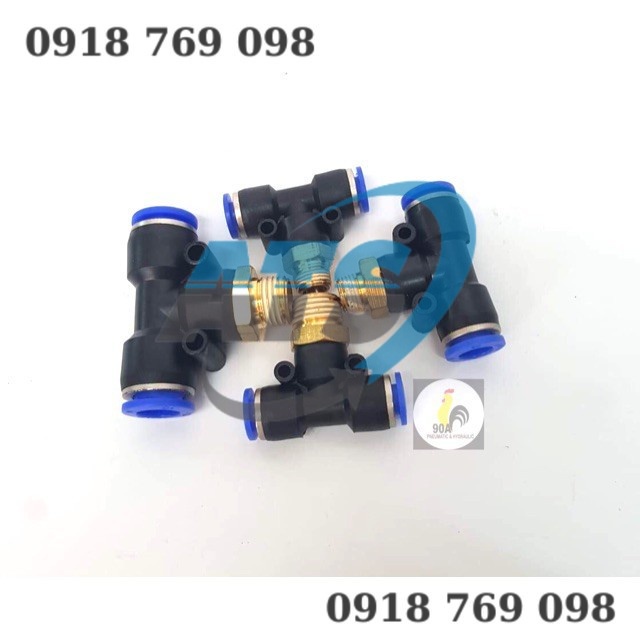 Đầu nối hơi chữ T ren ngoài