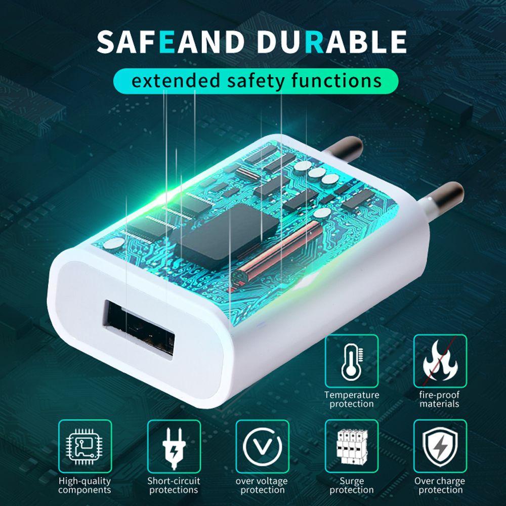 Củ Sạc Điện Thoại Mini Chuyển Đổi Phích Cắm EU Tiện Dụng Mang Theo Du Lịch