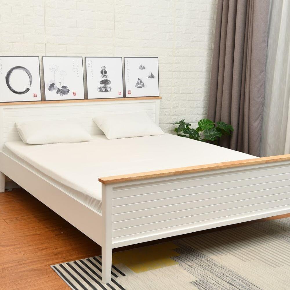 Giường Gỗ Amando Cherry Bảo Hành Bởi Vua Nệm