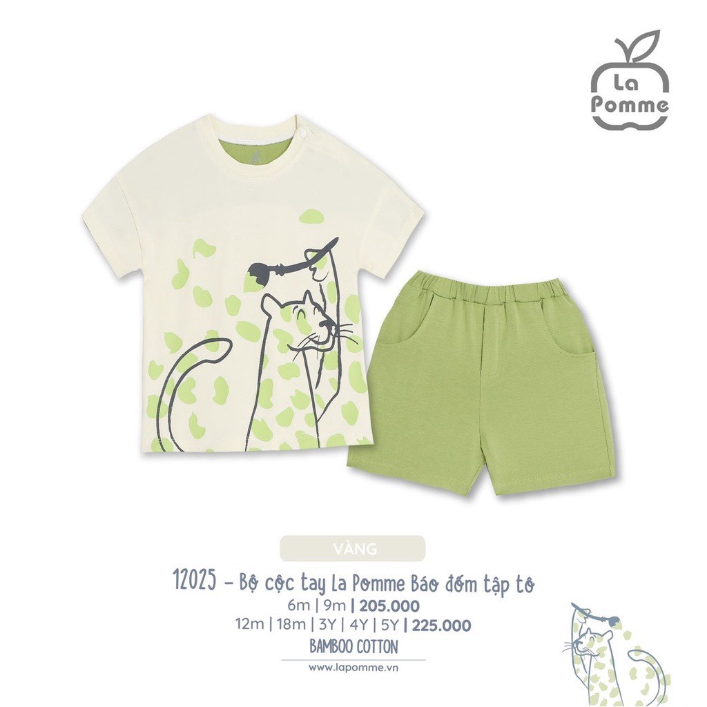 Bộ Cộc Tay Báo Đốm Tập Tô Vải Bamboo Cotton