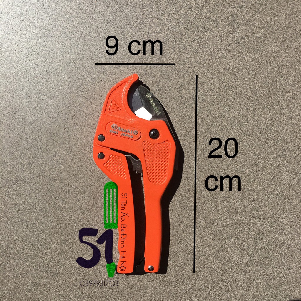Kéo cắt ống nhựa PVC, PPR ASAKI AK-0081 42mm