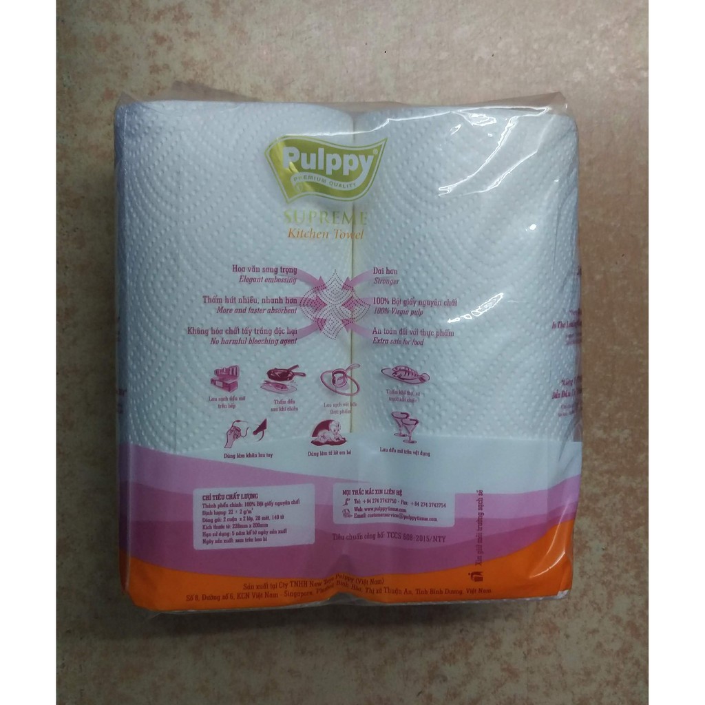 Giấy bếp Pulppy Supreme - Lốc 2 cuộn