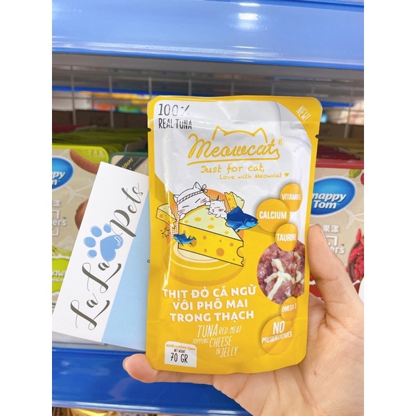 Pate Meowcat cho mèo nhiều vị gói 70g