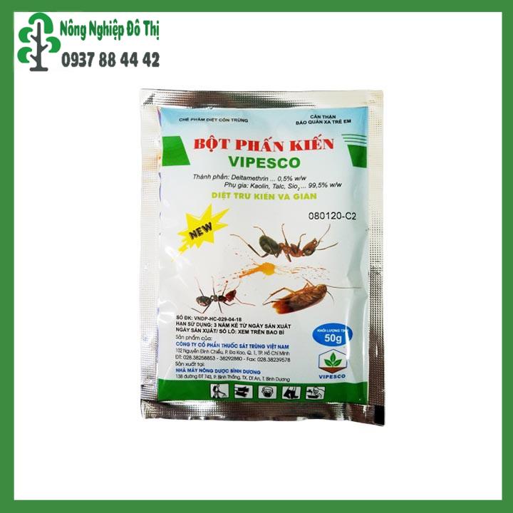 Phấn diệt kiến và côn trùng Vipesco 50g