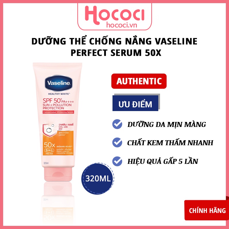 ✅[CHÍNH HÃNG] Sữa Dưỡng Thể Vaseline Perfect Serum 50X