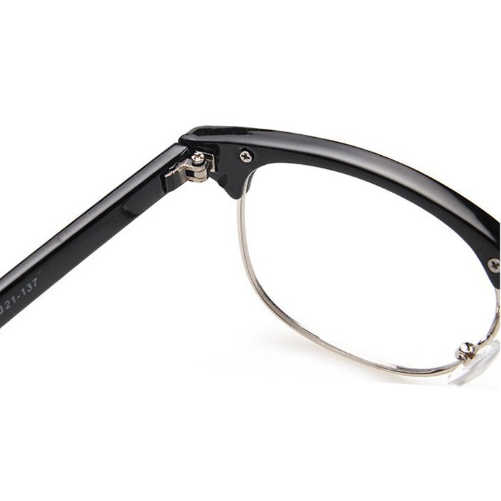 Gọng kính cận trong suốt cắt vành 03