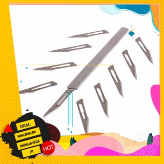 Cán dao mổ số 3 kèm 20 lưỡi dao mổ số 11