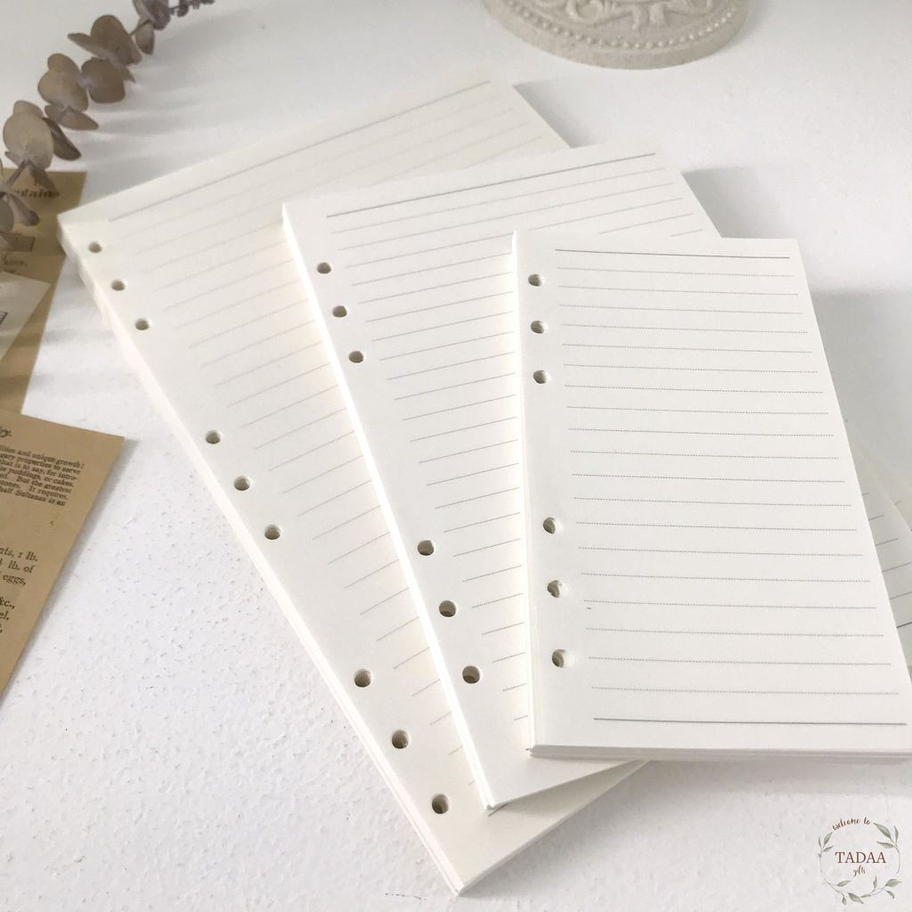 Giấy refill ruột sổ còng, planner các mẫu dotgrid, grid, line, blank khổ A6/A5/B5 bullet journal