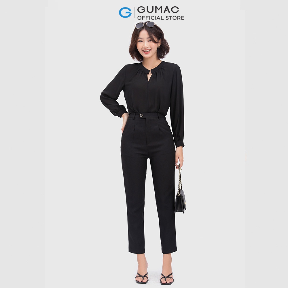 [Mã WABRGUM giảm 10% tối đa 30K đơn 99K] Áo kiểu cổ xẻ thời trang GUMAC AC04048