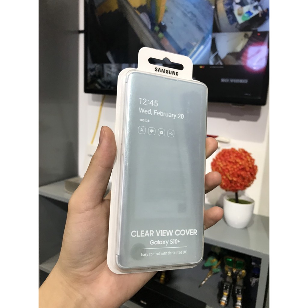 Bao da Clear View SAMSUNG Galaxy S10 Plus - Hàng Chính Hãng